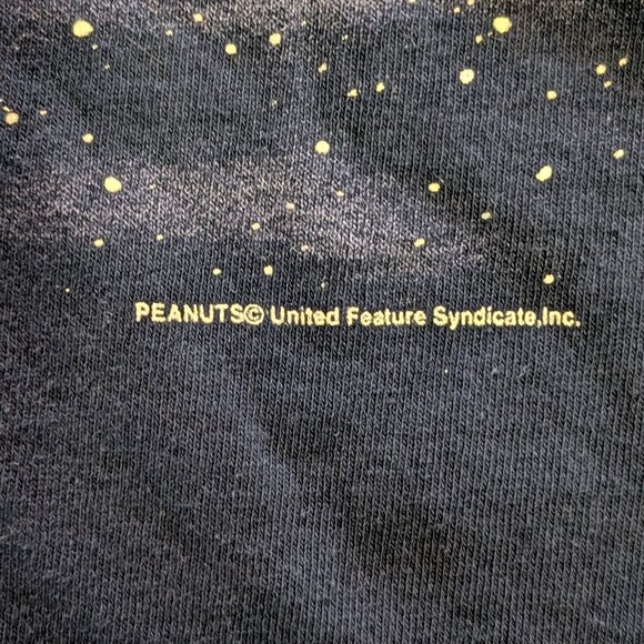 Vintage Peanuts Snoopy and Woodstock Sleeping on the Moon T-Shirt Made in USA - - Picture 2 of 5